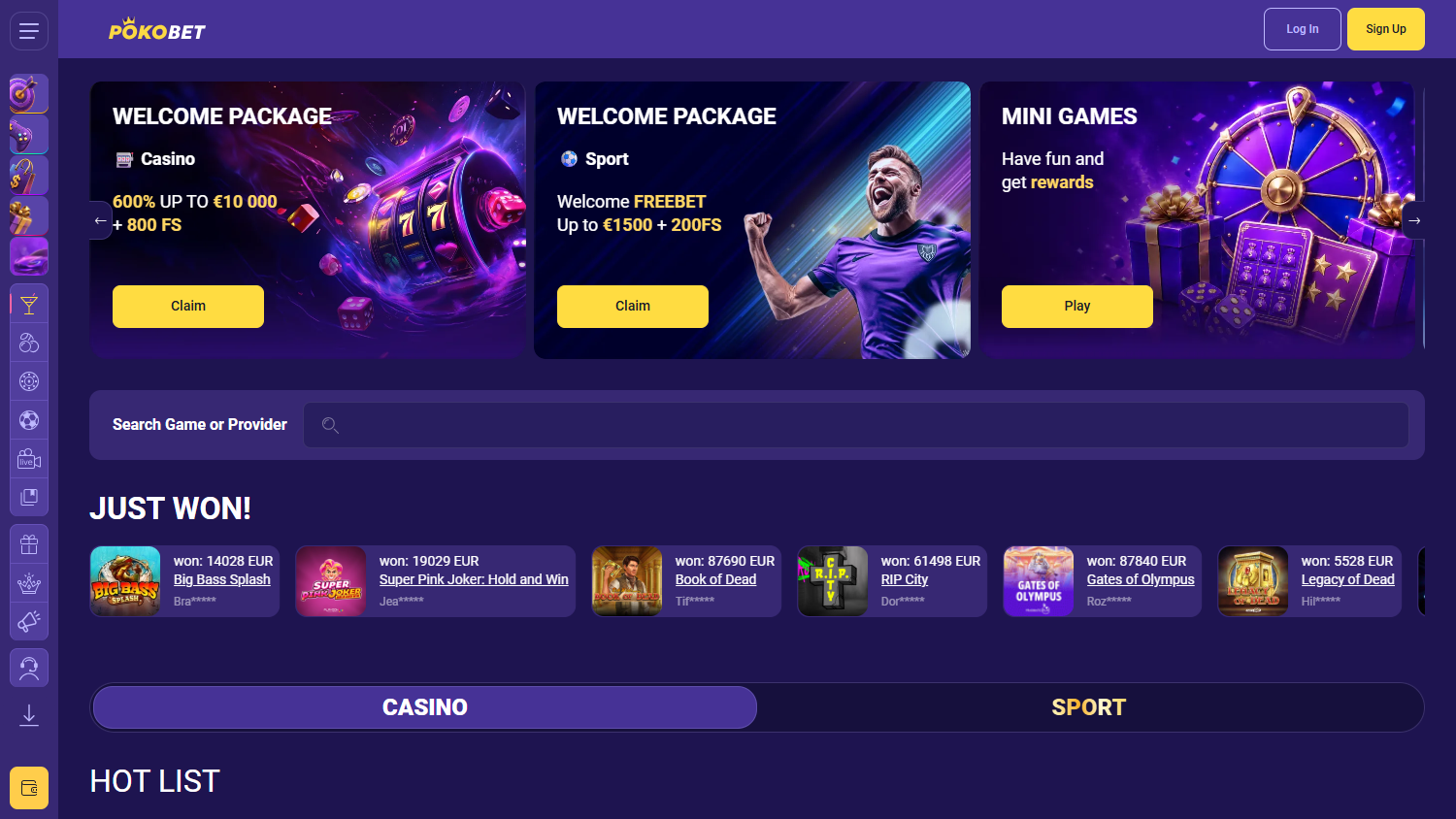 VibroBet_Casino_homepage_desktop