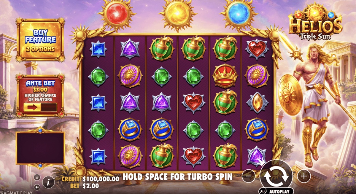 Helios - Triple Sun shimmers with mythic grandeur