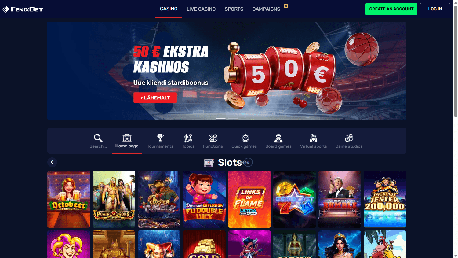 Fenixbet_Casino_game_gallery_desktop