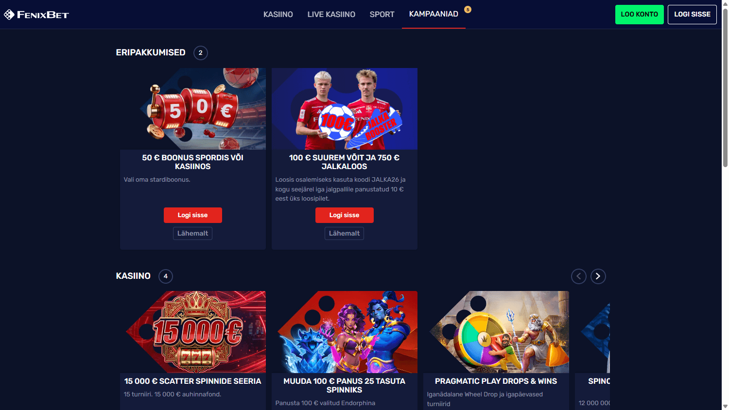 Fenixbet_Casino_promotions_desktop