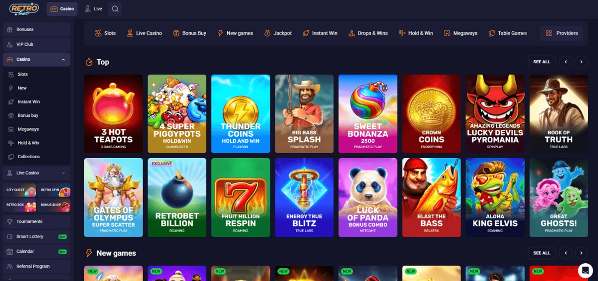 Our Canadian casino review team rated RetroBet highly
