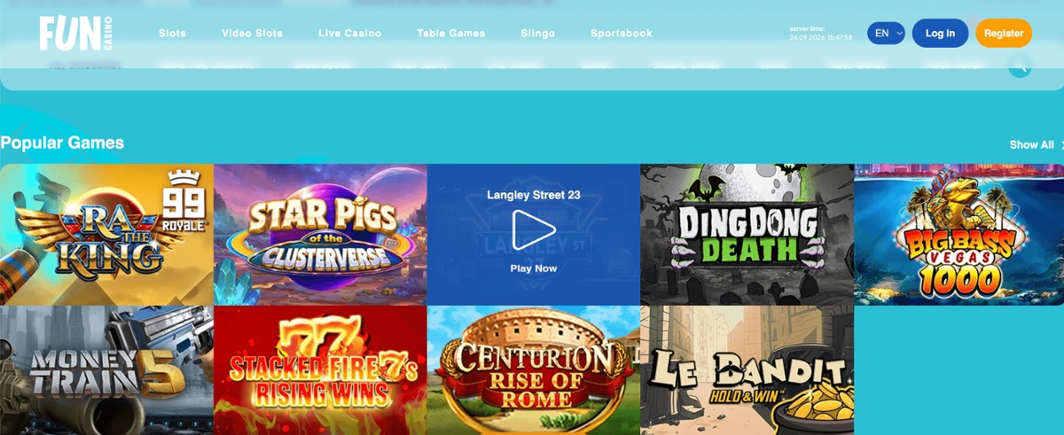 Fun Casino popular games