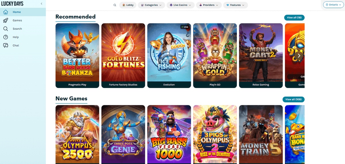 Lucky Days is one of Ontario's best online casinos