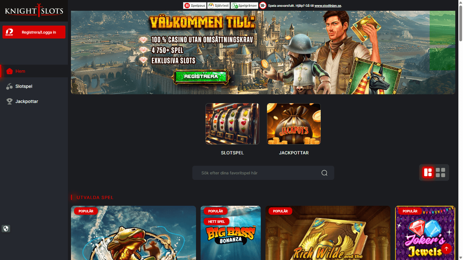 knightslots_casino_se_homepage_desktop