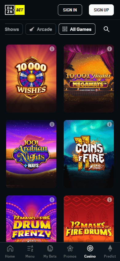 DAZN_Bet_Casino_game_gallery_mobile