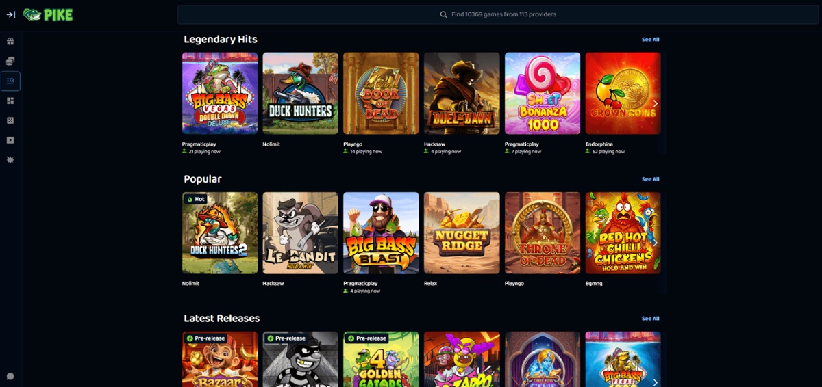 Pike is a new online casino launched in Canada in August
