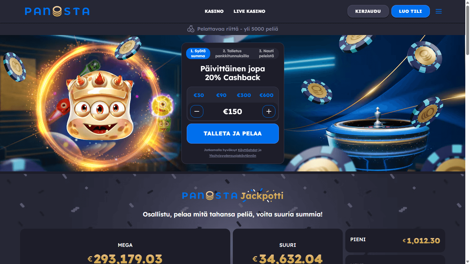 panosta_casino_homepage_desktop