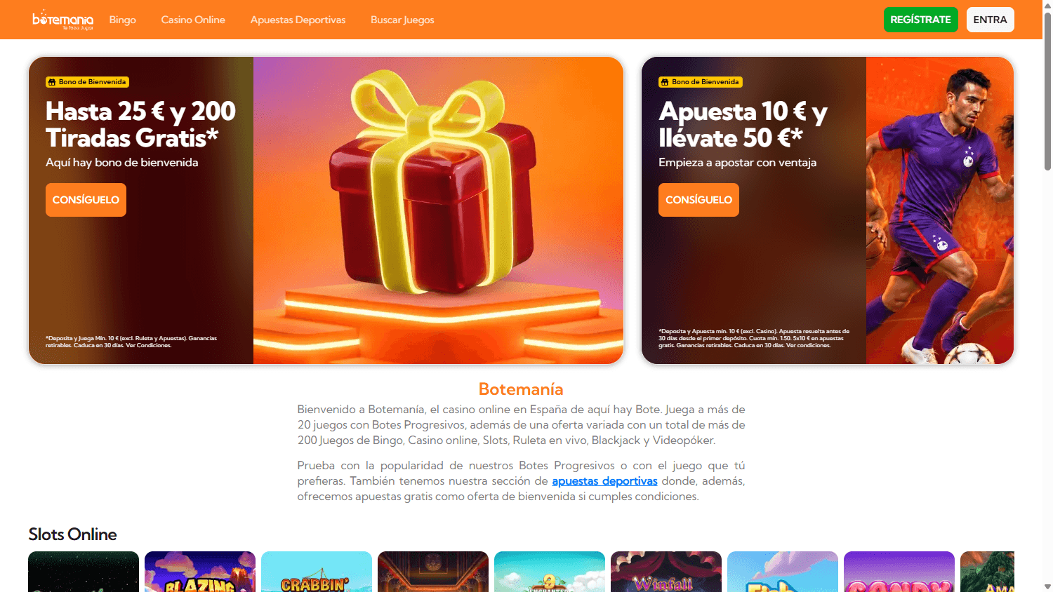 Botemania_Casino_homepage_desktop