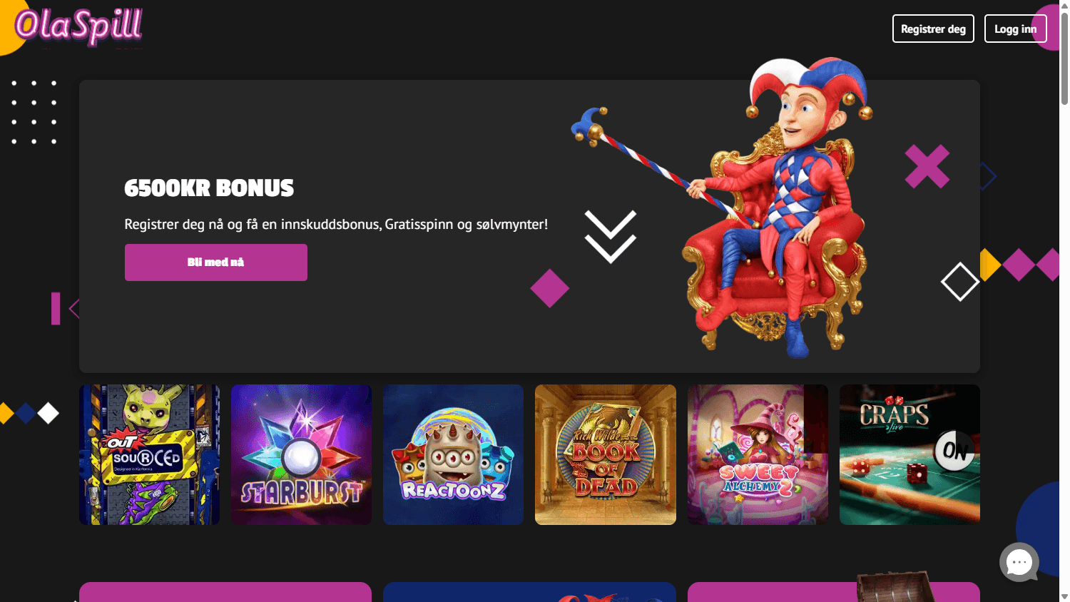 olaspill_casino_homepage_desktop