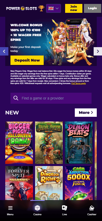 powerslots_casino_homepage_mobile