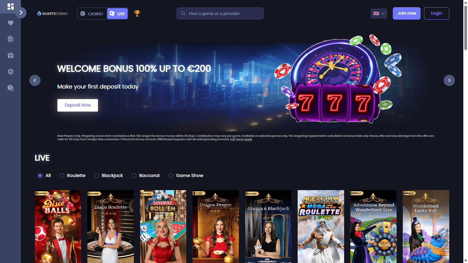 quartzcasino_homepage_desktop