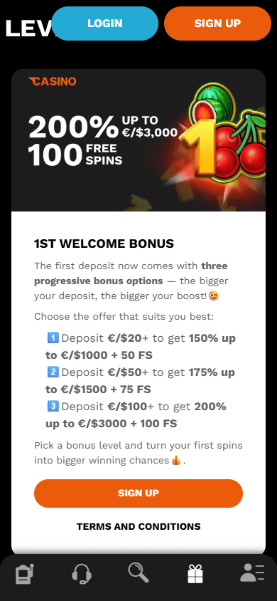 levelup_casino_promotions_mobile