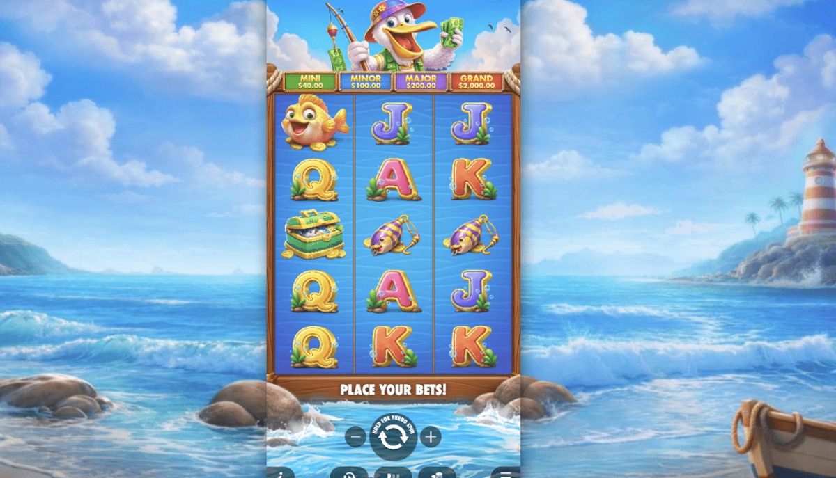 Pelican Payday takes place at a sunny seaside dock