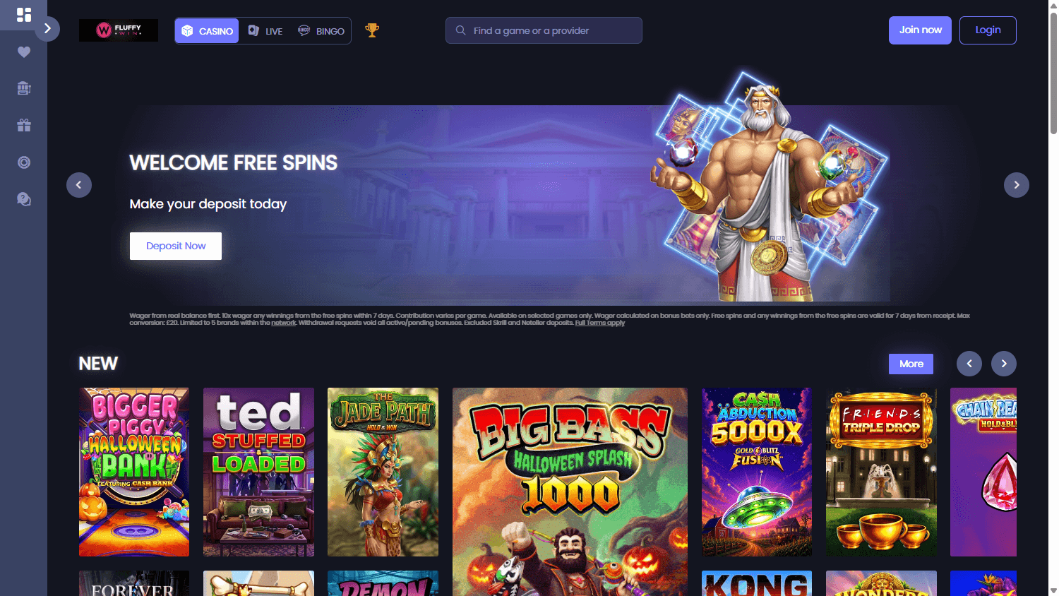 fluffywin_casino_homepage_desktop