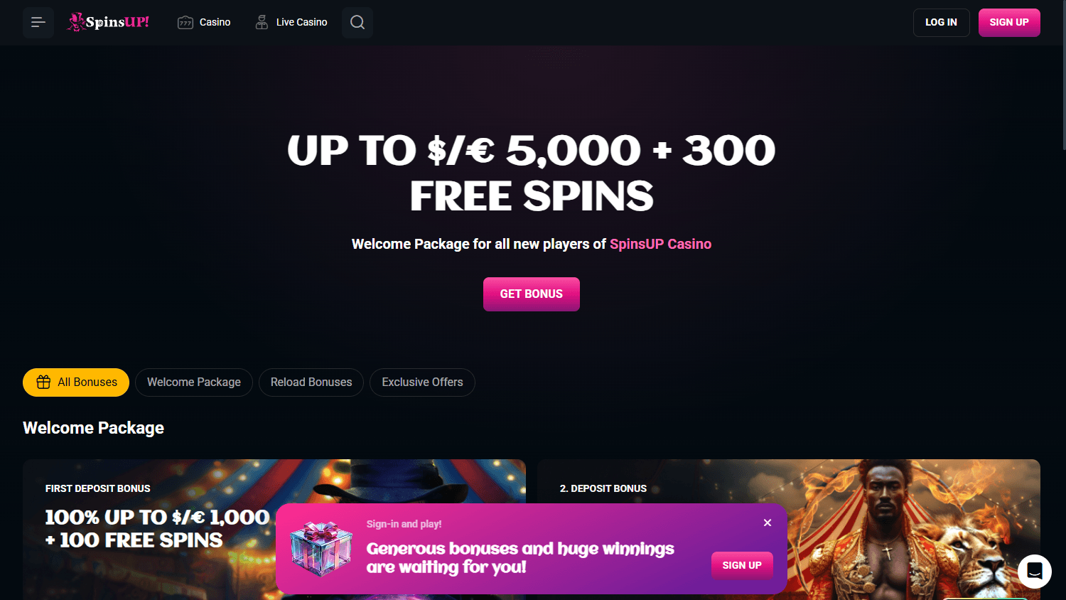 spinsup_casino_promotions_desktop