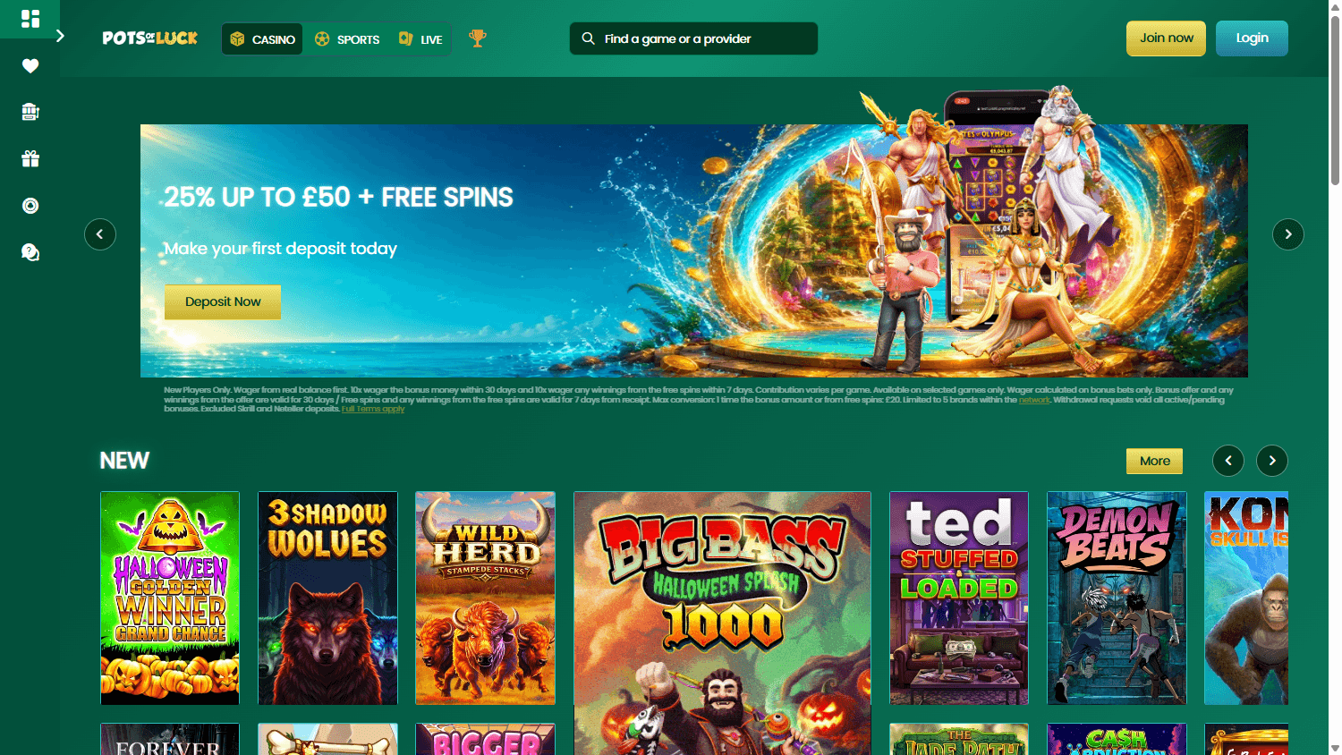 potsofluck_casino_homepage_desktop