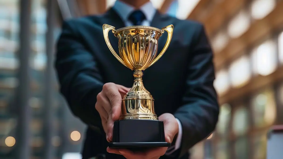 businessman-holding-trophy