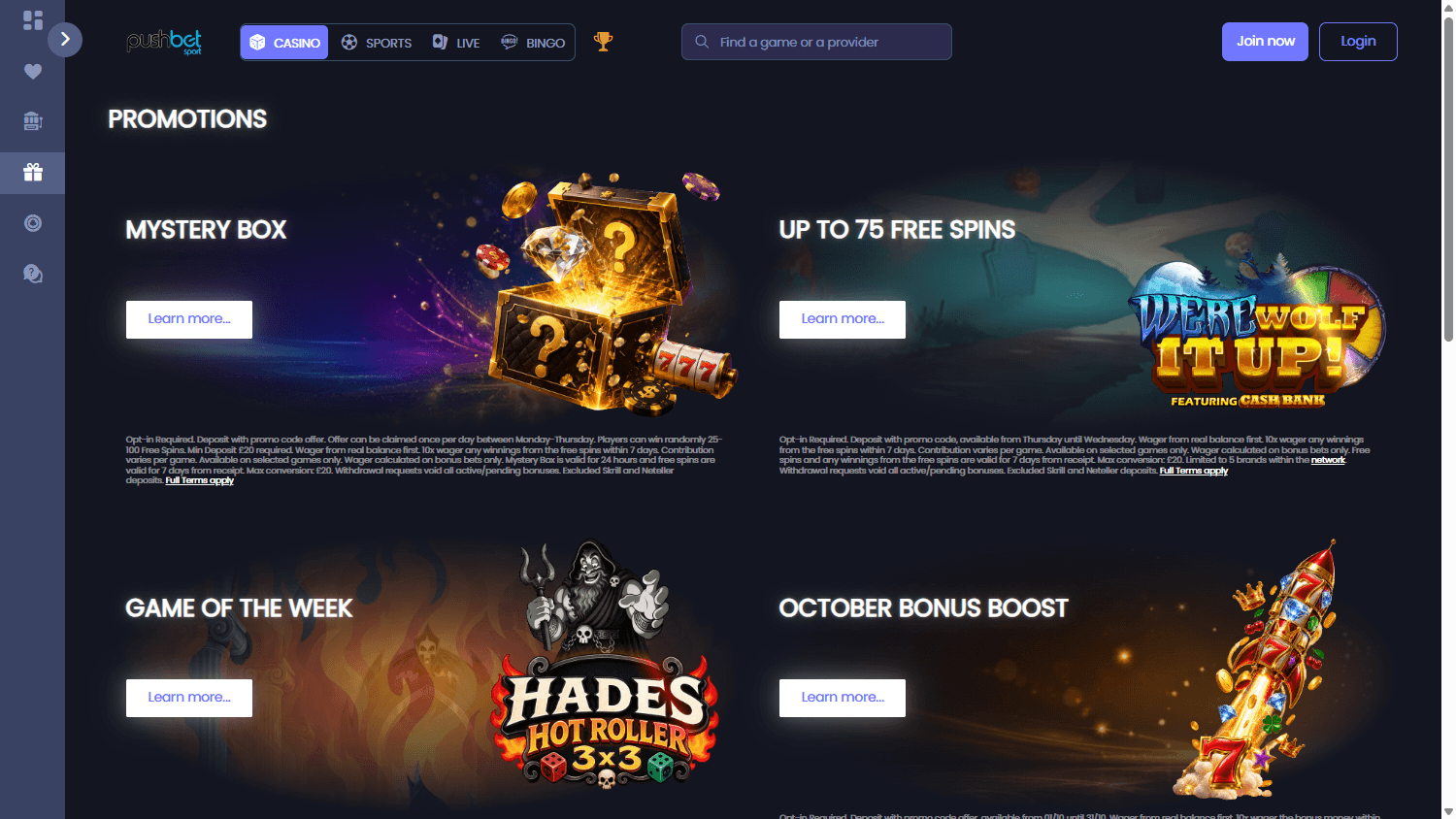 PushBet_Casino_promotions_desktop