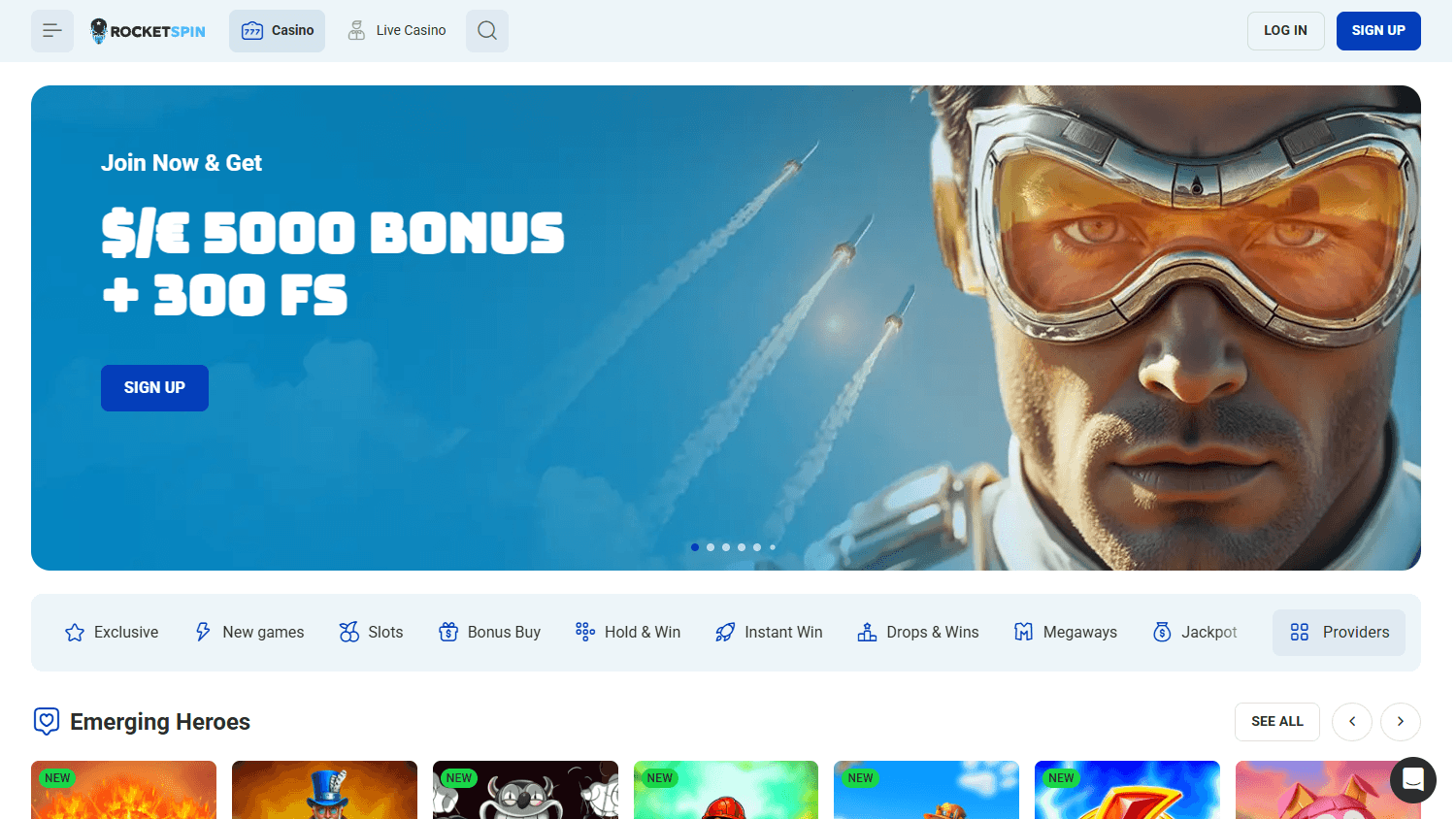 rocket_spin_casino_homepage_desktop