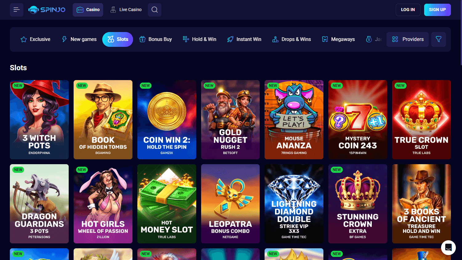 SpinJo_Casino_game_gallery_desktop