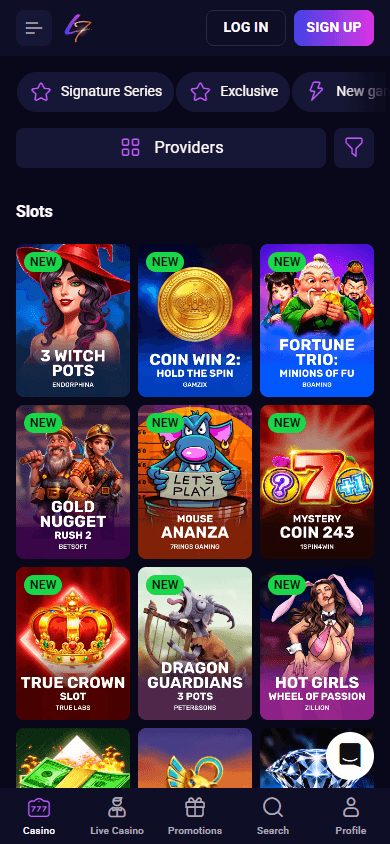 Lucky7even_Casino_game_gallery_mobile