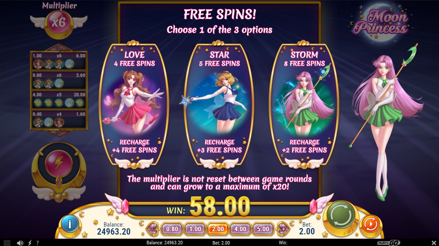 play moon princess slot free