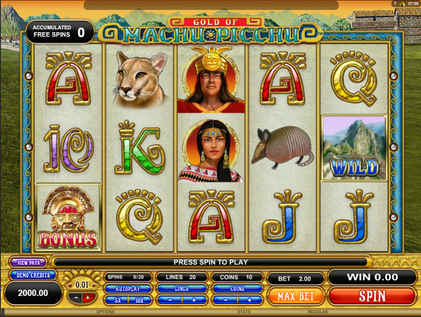 Gold of Machu Picchu Slot Machine Gold of Machu Picchu Slot Machine