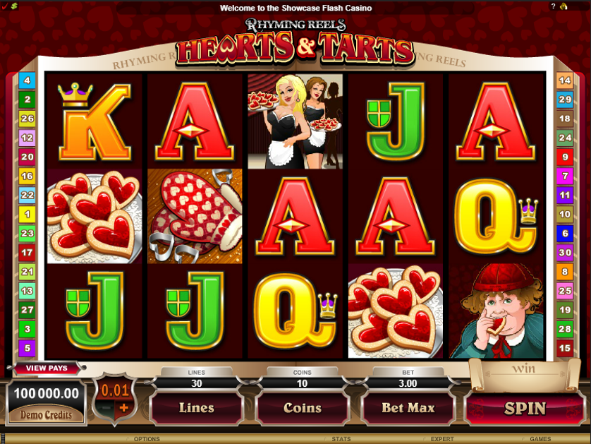 Rhyming Reels: Hearts & Tarts Free Play in Demo Mode