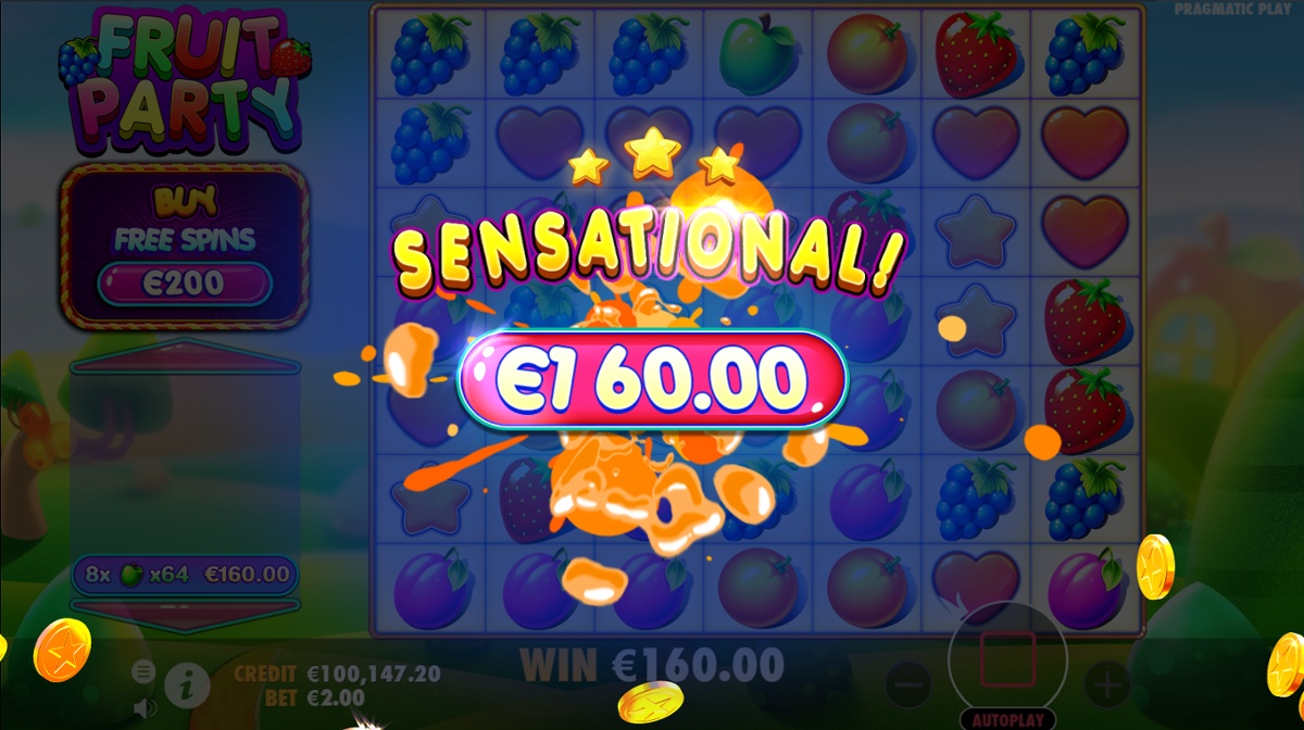 Fruit Party slot big win