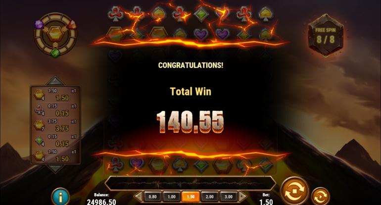 Gold Volcano - Eruption feature big win