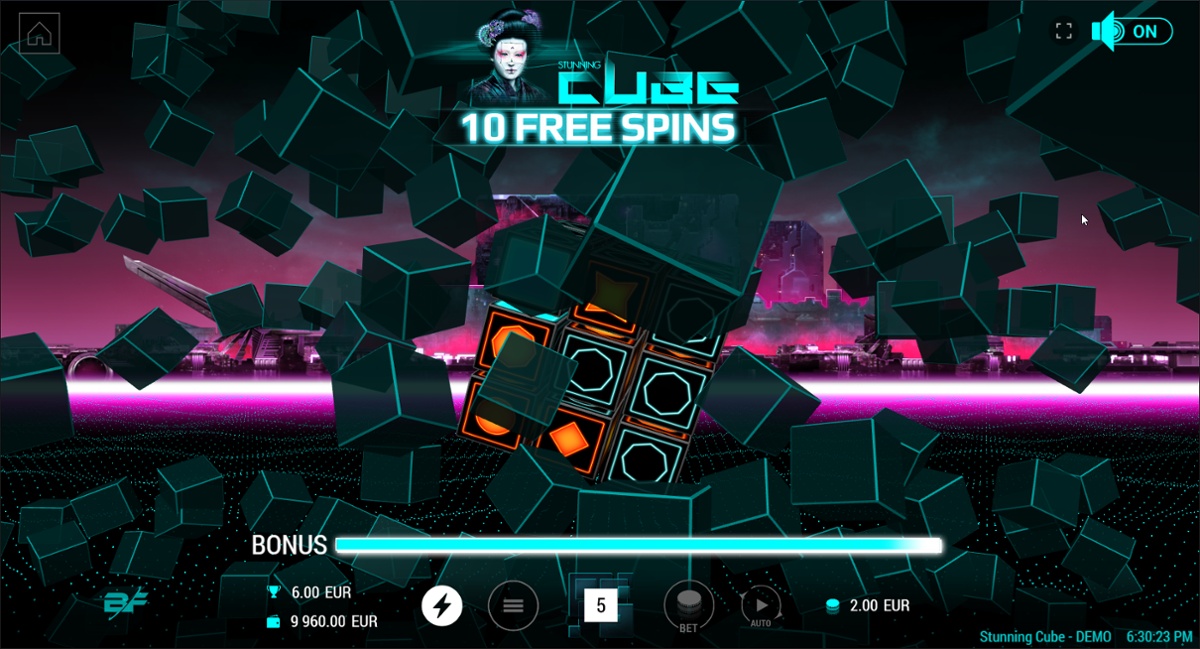 Stunning Cube slot Free spins feature