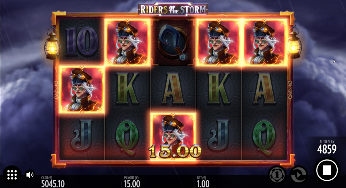 Riders of the Storm slot 5-of-a-kind win