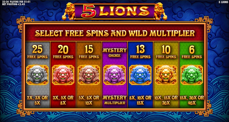 5 Lions Demo Play Free Slot Game