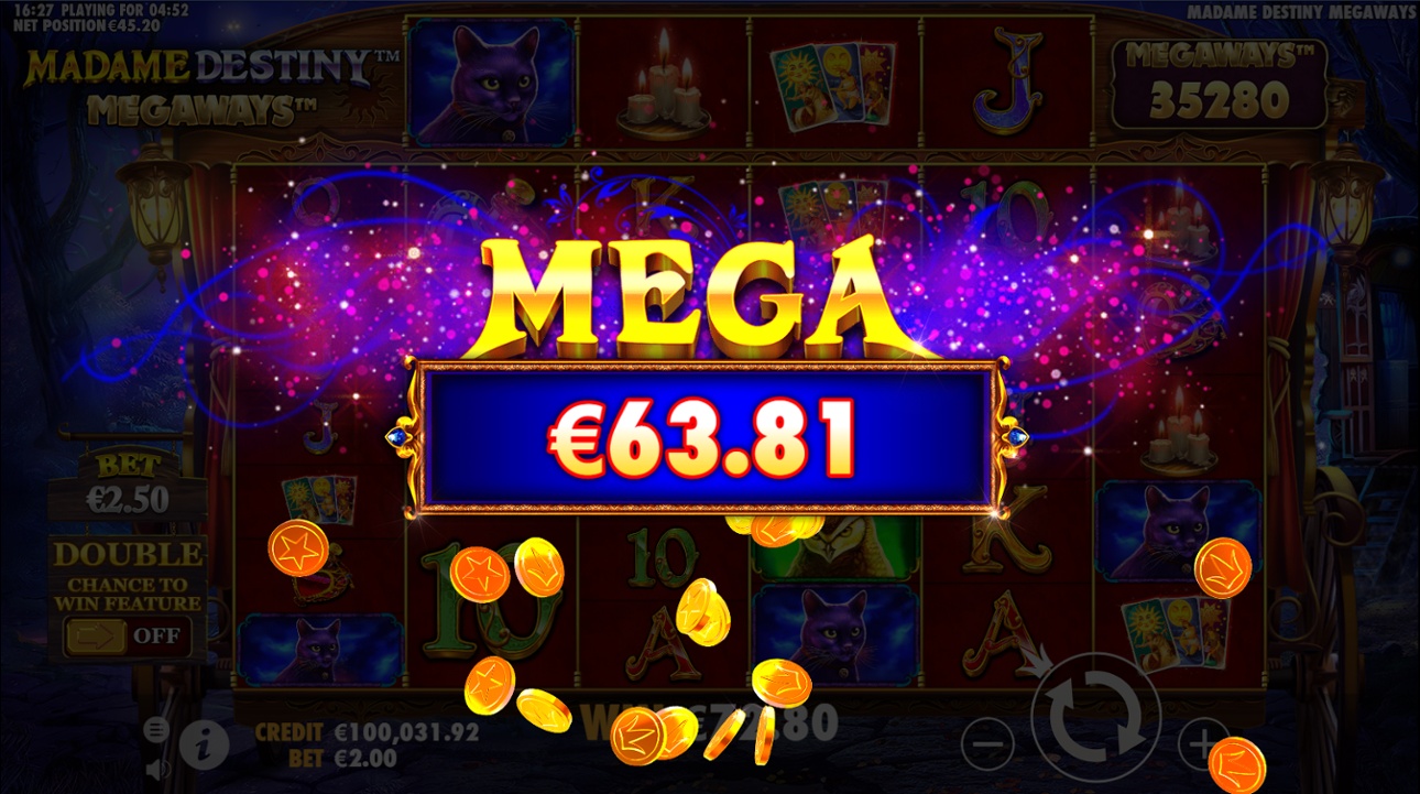 Madame Destiny Megaways mega win