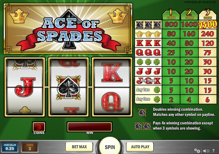 Ace of Spades Free Play in Demo Mode