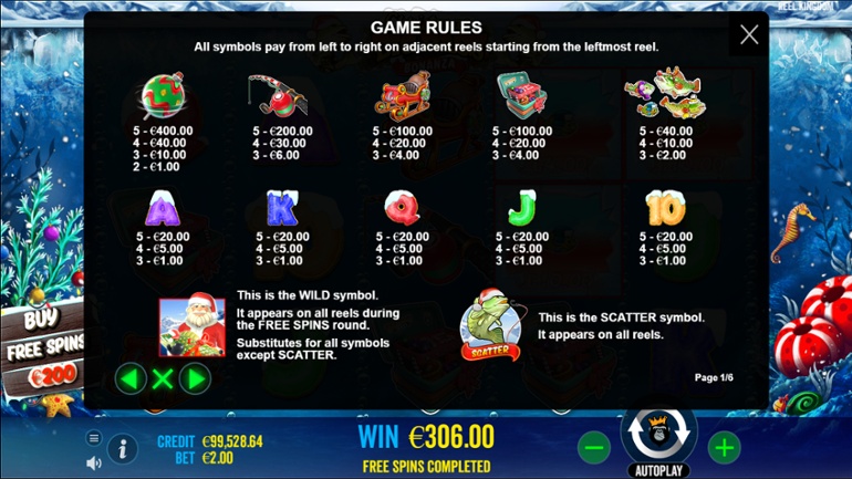 Joulu Iso Basso Bonanza Täysi Paytable