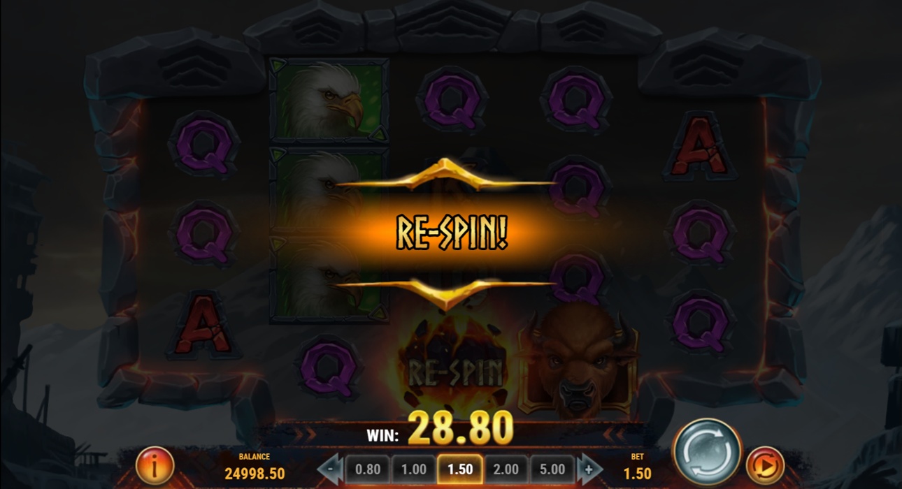 Beasts of Fire slot re-spin feature