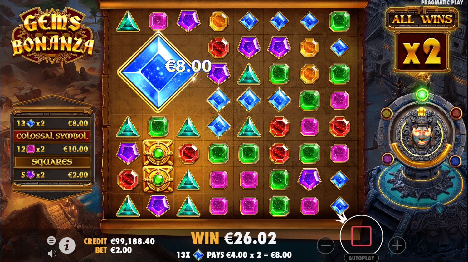 Gems Bonanza Free Play in Demo Mode and Game Review