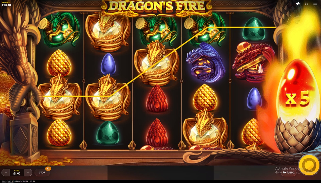 Dragon's Fire slot multiplier win