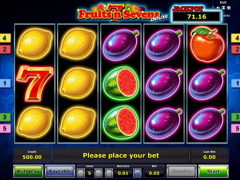 fruits n sevens deluxe slot machines online video