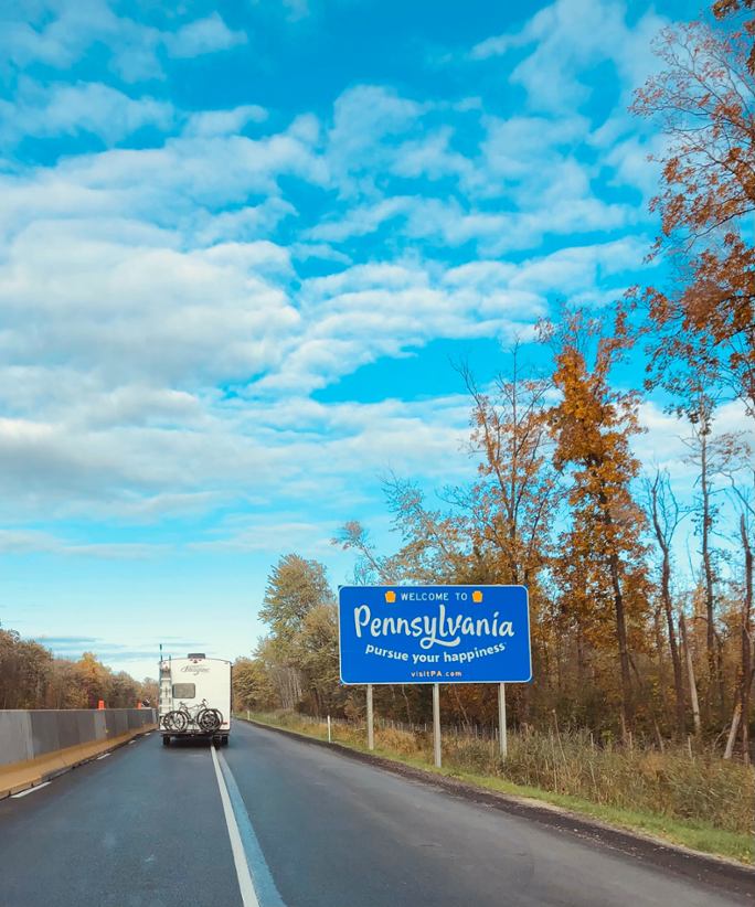 A sign saying Pennsylvania.