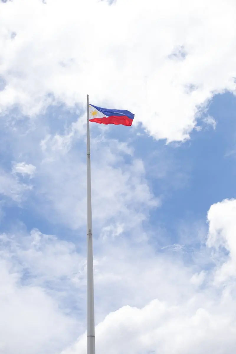 The Philippines national flag flying.