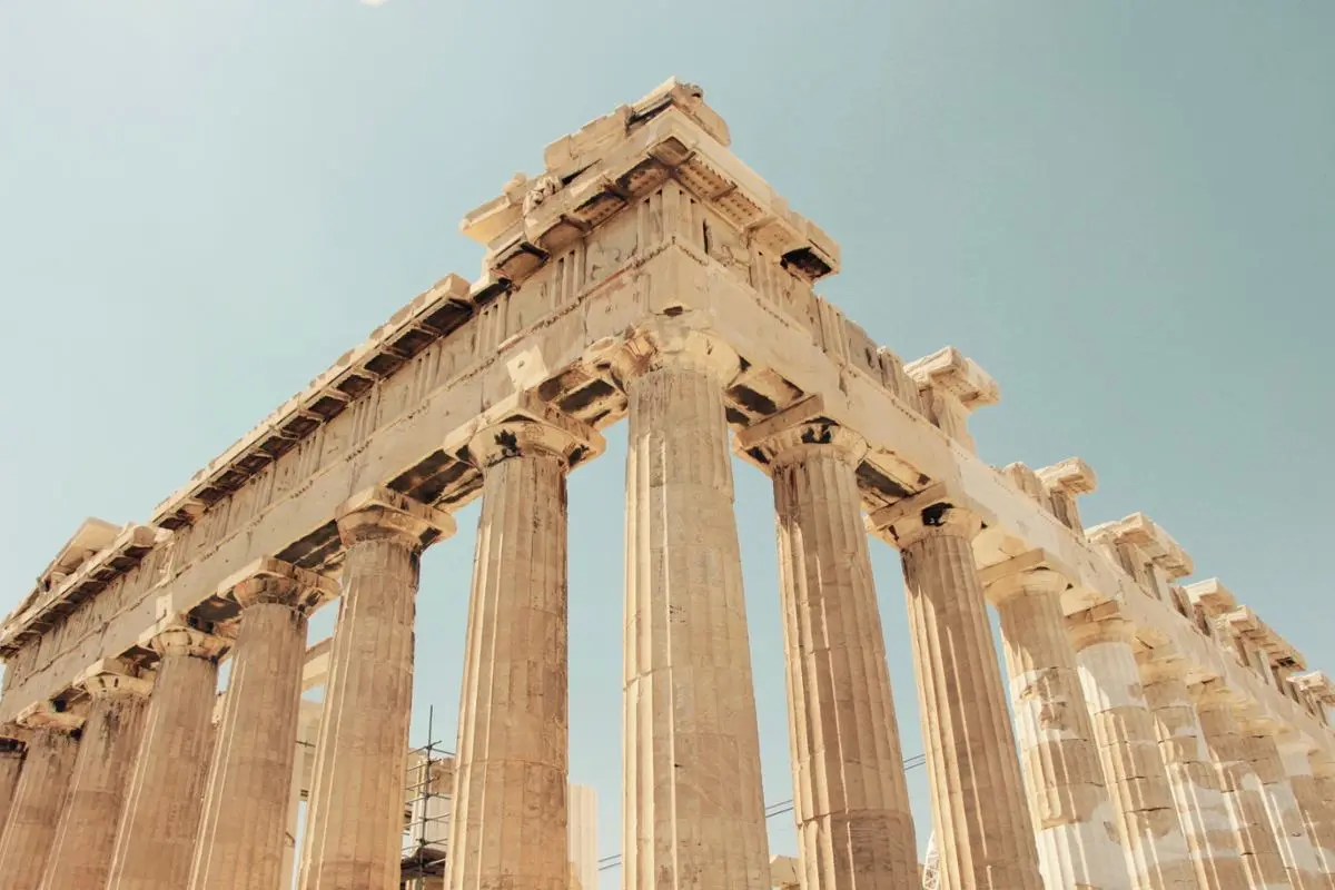 The Greek pantheon and acropolis.