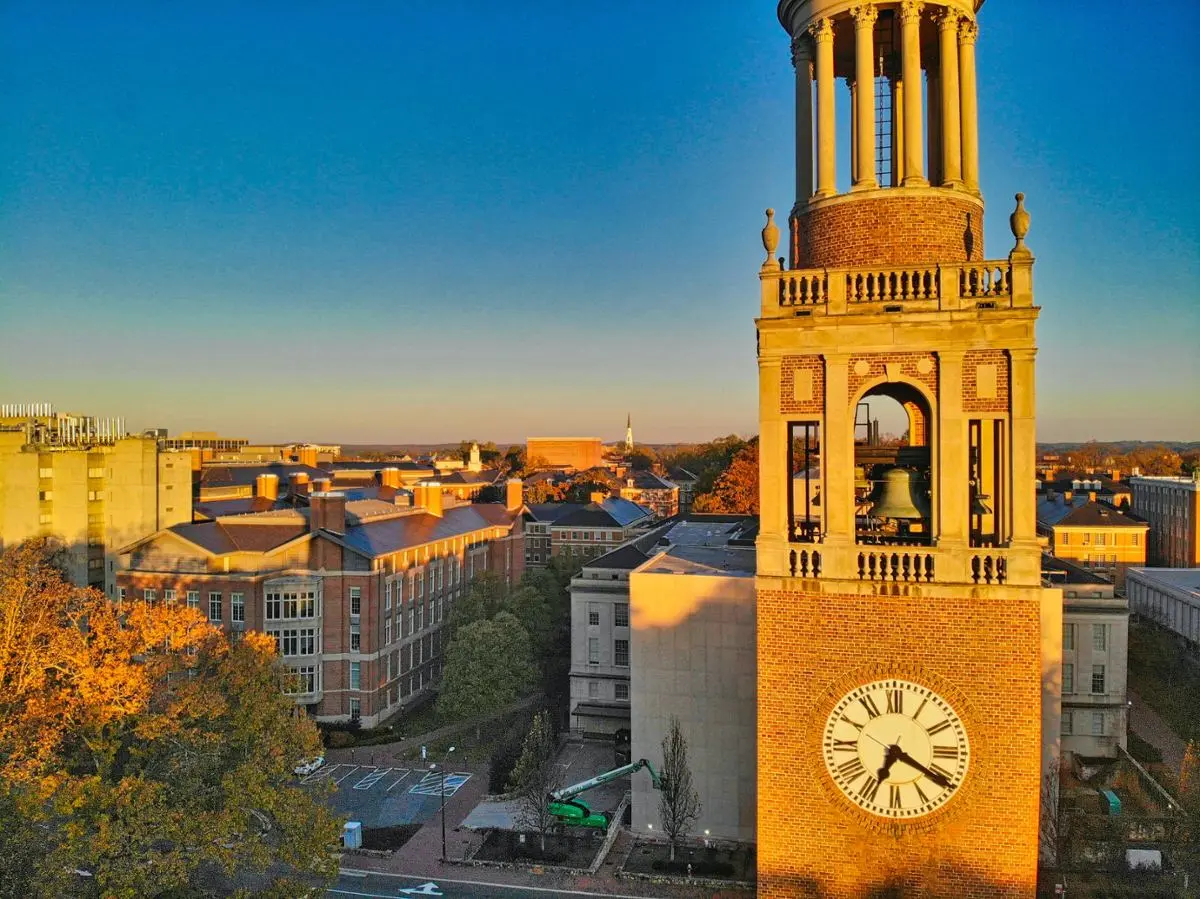 A clocktower somewhere in North Carolina.