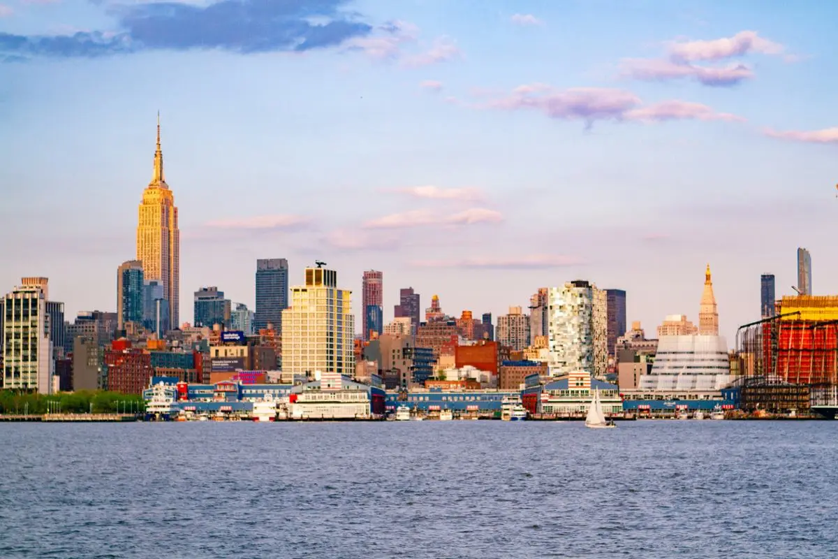 The waterfront of New Jersey, USA.