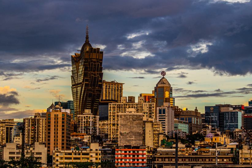 Macau seeming a bit dusky and dark.