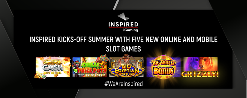 Inspired Entertainment's logo and featured art for the new game releases.