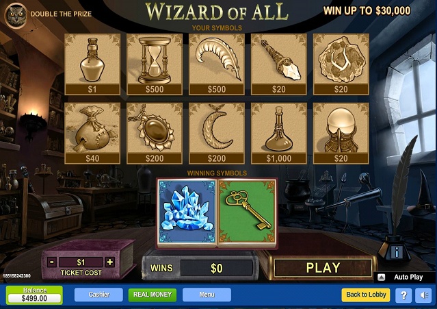Wizard of All scratchcard