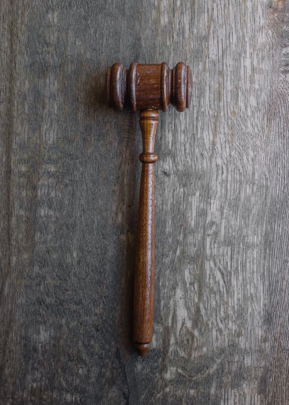 A hammer judges use to pronounce rulings.
