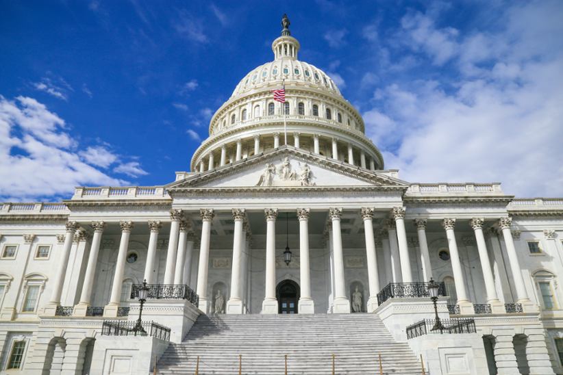 The Congress building in the US.